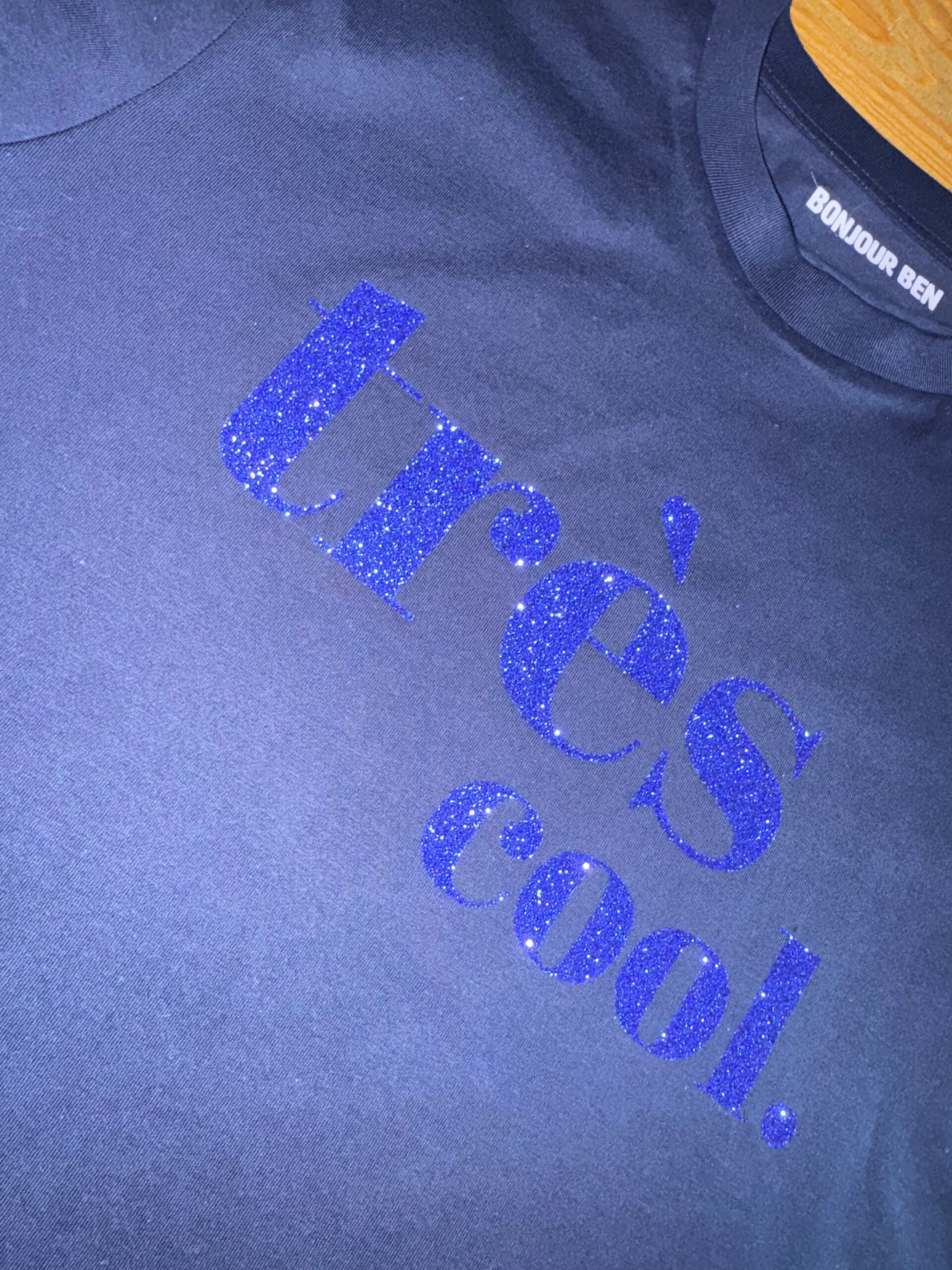 Très cool T-Shirt dunkelblau / blau Glitzer