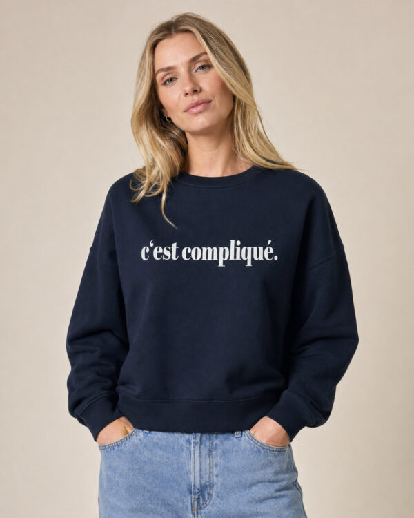 C'est compliqué Sweatshirt schwarz / beige