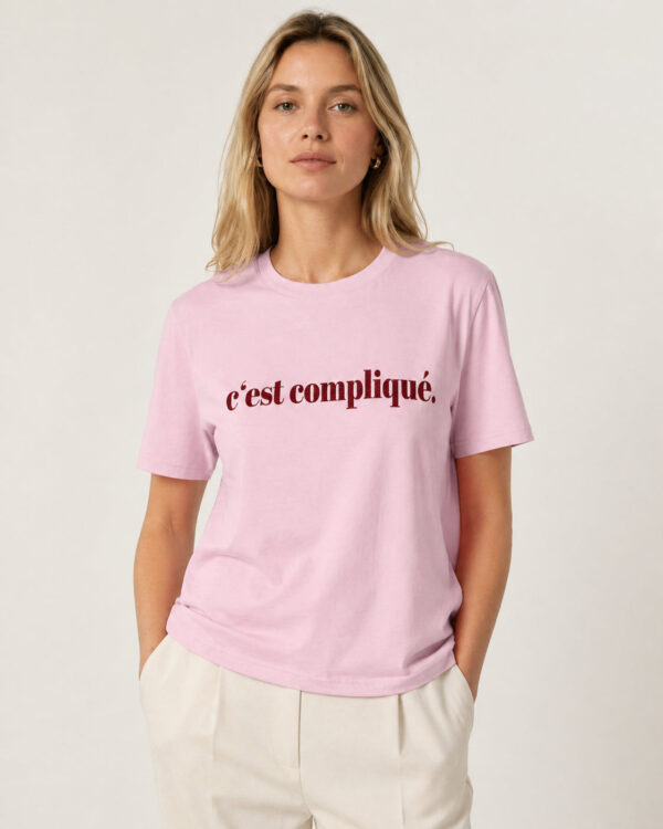 C'est compliqué T-Shirt rosa /rotglitzer