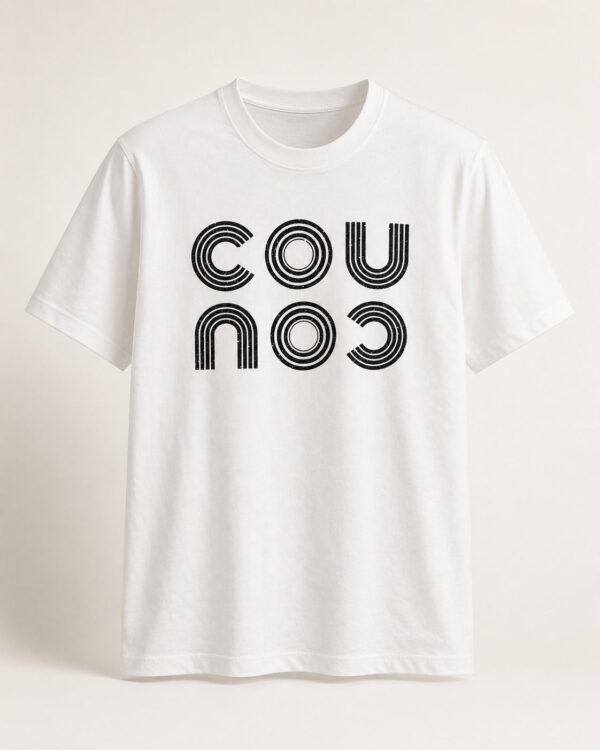 COU COU T-Shirt Offwhite / Schwarz Glitzer