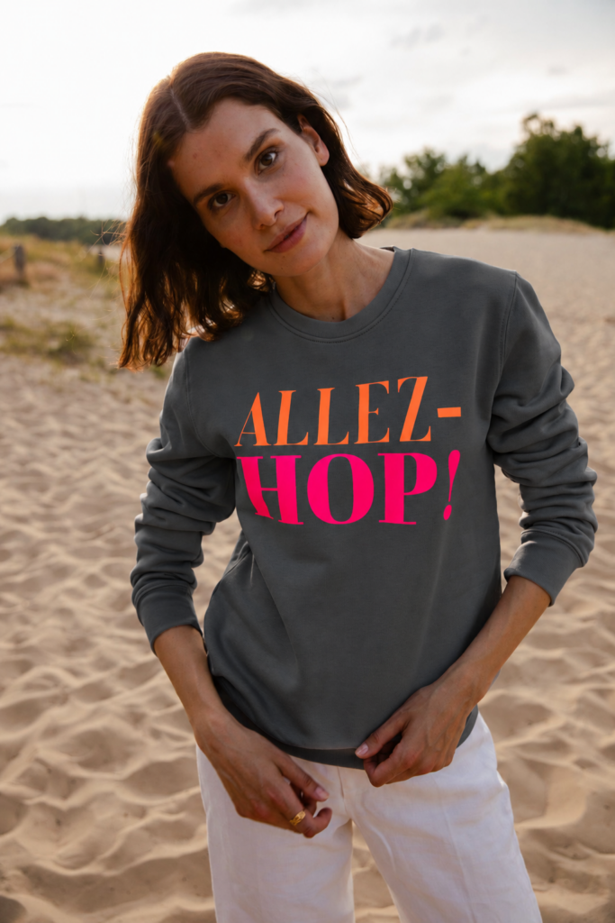 Allez-Hop Sweatshirt – Anthrazit / Neon