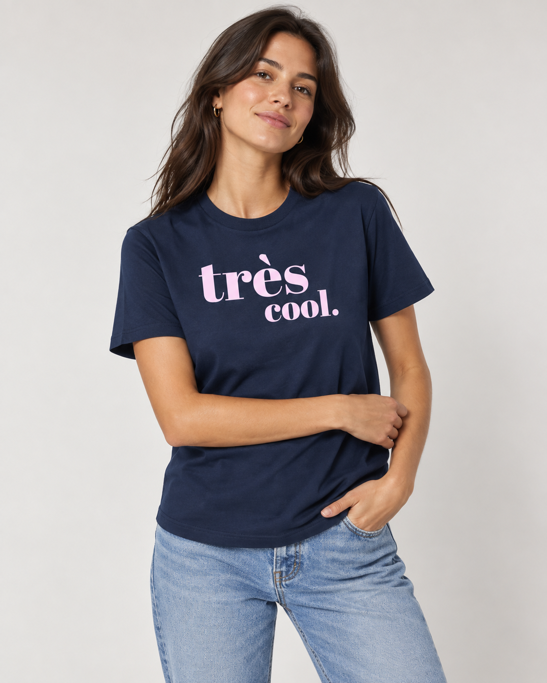 très cool. T‑Shirt – French Navy / Rosa