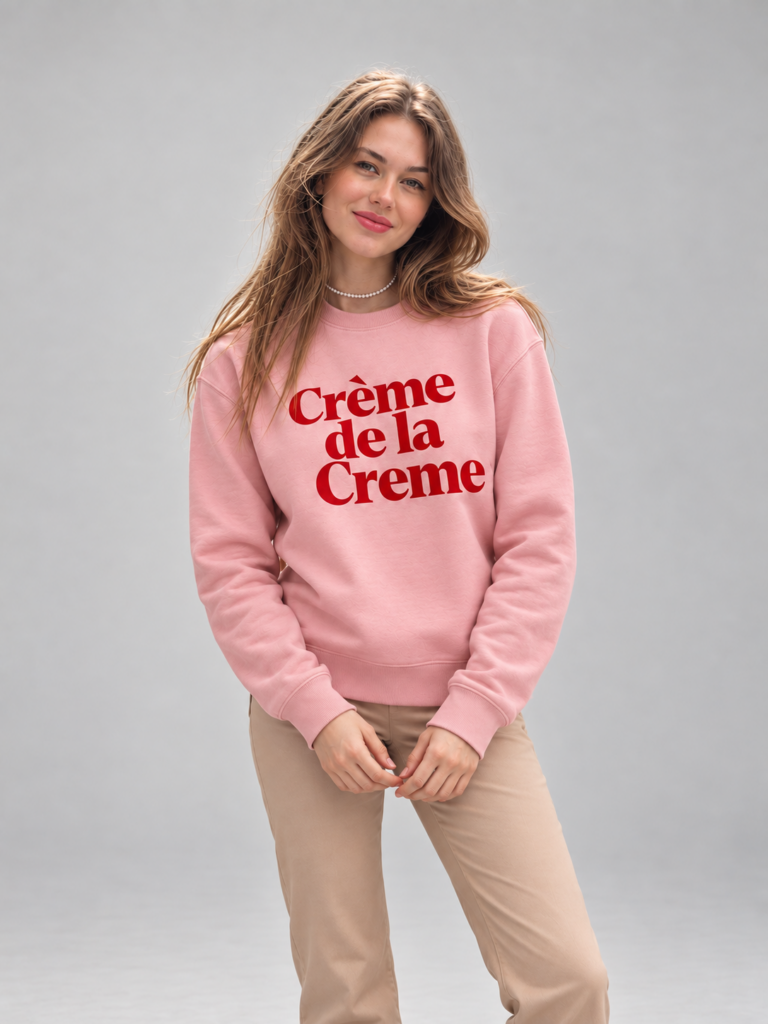 Crème de la Crème Sweatshirt – Rosa / Rot