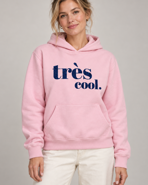 très cool. Hoodie – Rosa / Blau Glitzer
